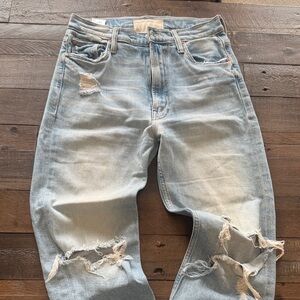 MOTHER  High Waisted Rider Skimp Jeans - The Confession